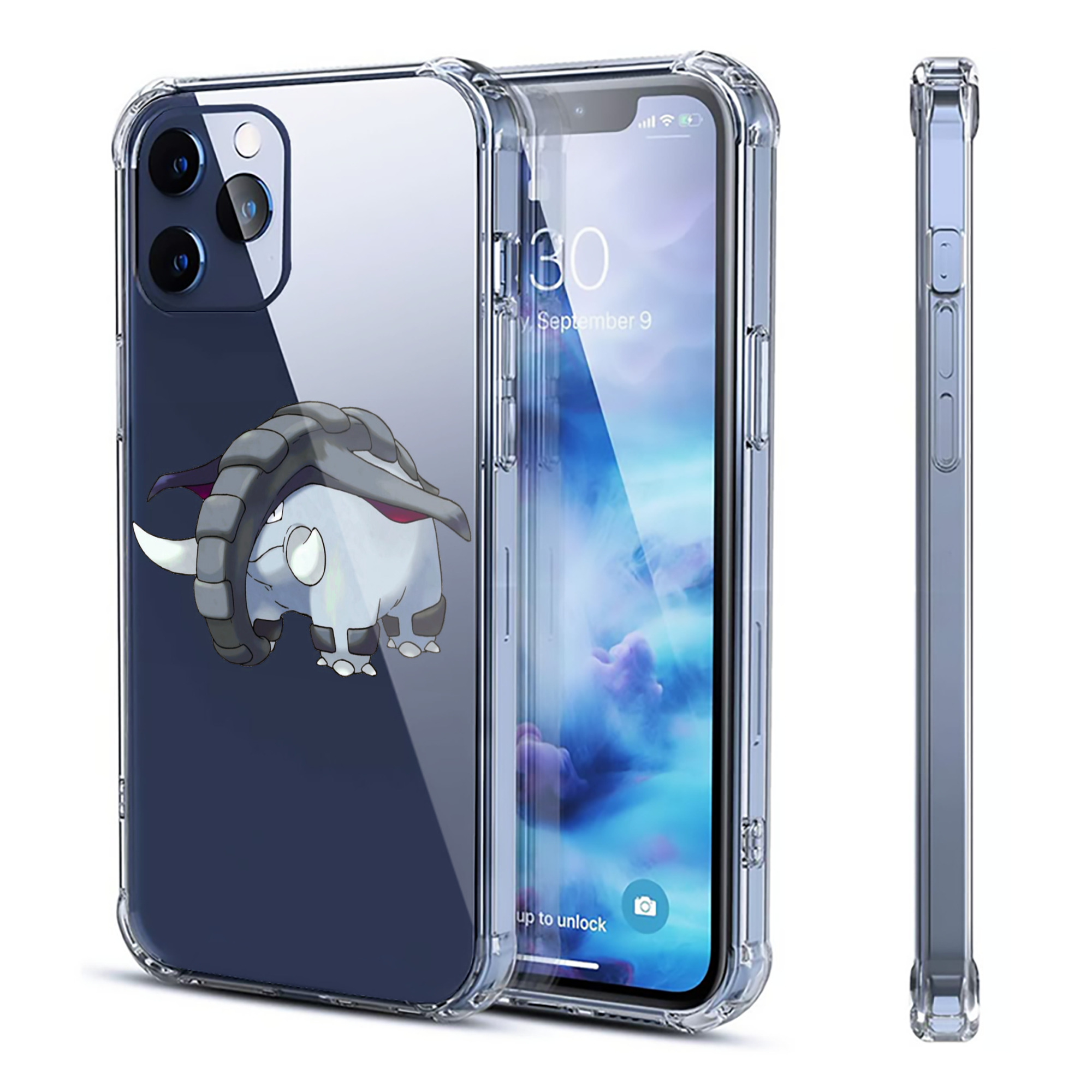 （画像用） ポケットモンスター Pokémon 【iPhone 12シリーズ対応】透明スマホケース（クリアソフトケース）